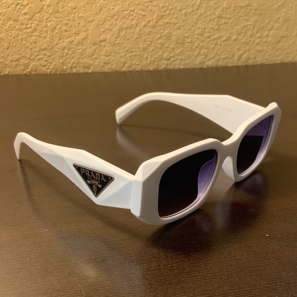 Prada White Sunglasses with Dark Lenses - Picture 1 of 5